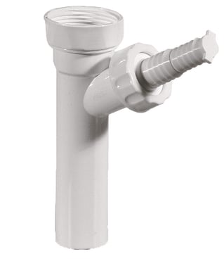 Purus vaskemaskinetilslutning 114"" x Ø32 mm hvid