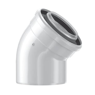 Bosch aftræksbøjning balanceret 45° DN80/125 ((1 stk))