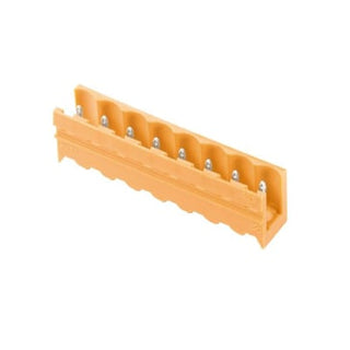8 poler print stik ((Board)) 5.08mm pitch, 3.2mm loddeben 180° orange SL 5.08HC/08/180 3.2SN OR BX