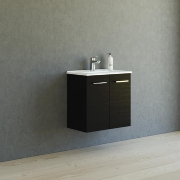 Dansani Mido mini møbelpakke 61 cm 2 låger, vask, sort