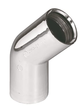 Purus vinkel 45° 32 mm forkromet PP/TPE