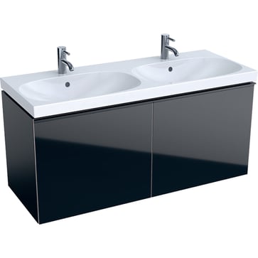 Geberit Acanto vaskeskab 1190x535x476mm 2skuffer sort spånplade lak