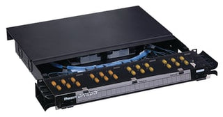 19"" Fiberboks udtræk for 8x modul ((FAP)) 2U sort