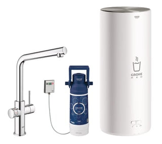 GROHE Red II Duo køkkenarmatur med kogende vand 7 l-kedel L-tud, krom