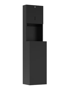 Pressalit Public Premium indbygningsmodul m/papirdispenser og affaldsspand 32L mat sort