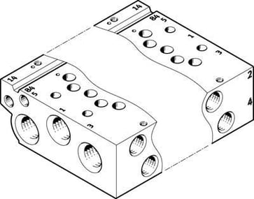 Festo Tilslutningsliste VABM-L1-14W-G14-16