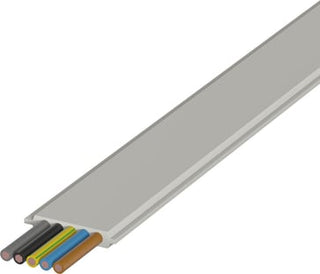 Podis fladkabel 5G16, 0,6/1kV, B2ca-s1a-d1-a1, 63 A, halogenfri. Farve gråhvid