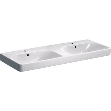 Geberit Smyle håndvask dobb 1200x165x480mm t/møbel/bolt hvid porcelæn KeraTect