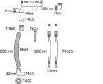 Fleksibelt til- og afløbssystem, 1200 mm