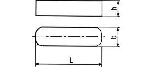 12X8X32 ubehandlet passfeder