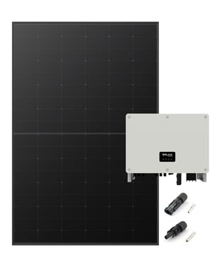 Solax El pakke 50kW  inverter MGA  140 stk 460Wp all black paneler