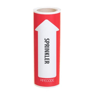 Pipecode rørmærke SPRINKLER 80 mm x 5 m