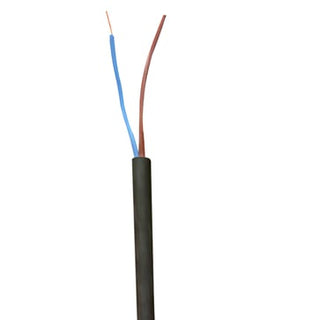 Plastkappeledning halogenfri Cca 2X0.75 sort R100
