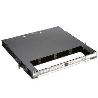 19"" Fiberboks udtræk for 4x modul ((FAP)) 1U sort