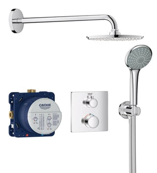 GROHE Grohtherm sampak til indbyg., firkant, krom