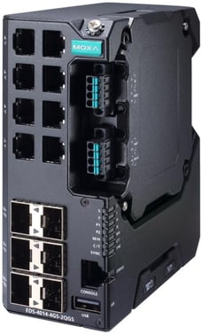Moxa EDS-4014-4GS-2QGS-LV, 14-port Managed layer 2 Ethernet Switch, 4x fiber SFP, 2x fiber SFP 2,5G,