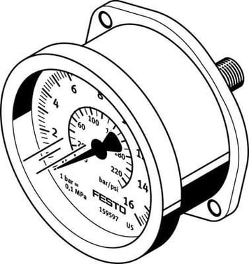 Festo Panelmanometer FMA-63-10-1/4-EN