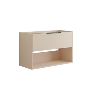 Dansani Mido vaskeskab 100x64 cm m/1 skuffe + åbent fag, glat sand