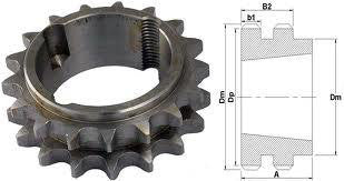 Kædehjul duplex 5/8X3/8" Z17 TB 1610