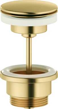 Damixa bundventil Ø63mm 1 1/4"" ""altid åben"" børstet messing PVD