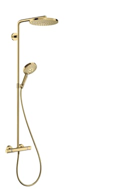 hansgrohe Raindance Select S 240 1jet PowderRain showerpipe poleret guld-optik