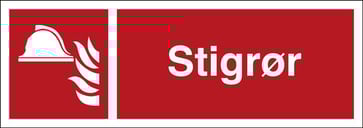 Brandskilt Stigrør  Plast ((12A4)) 105 x 297 mm H423P105x297mm