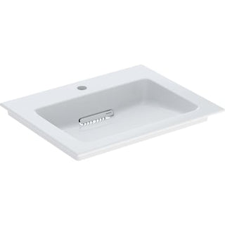 Geberit ONE håndvask 60 x 48 cm m/hanehul, hvid/KeraTect, blank hvid