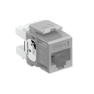 Modular jack eXtreme KAT6 UTP RJ45 110-style enkle stk pakke Grå