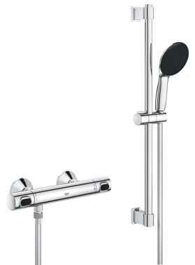 GROHE Precision Flow termostat + brusestangsæt 600mm krom