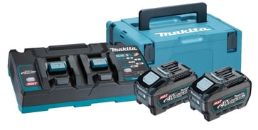 Makita 40V Batteripakke 2x5,0Ah BL4050F + lynlader DC40RB