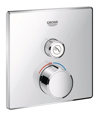 GROHE SmartControl termostat udv. del, firkant 1SC, krom