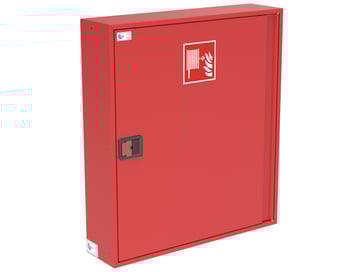 Falck brandskab model 3A rød med 30 m x 19 mm slange og automatventil
