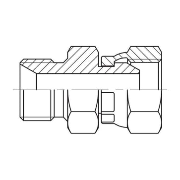 Nippel/Muffe 1/2"" BSPP, rustfri