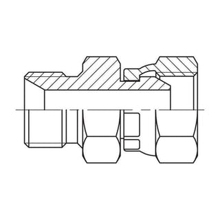 Nippel/Muffe 1/2"" BSPP, rustfri