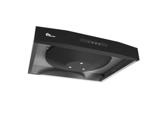 Airgrip - Centralventilation, Højde: 80 mm, rustfri stål/Sort, med hygrostat