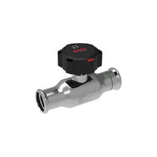 BROEN Full Flow kugleventil rustfri pres/pres DN25 28 x 28 mm lav med gearhåndtag