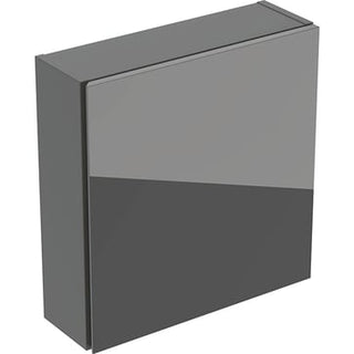 Geberit overskab kvadratisk 1 låge 45 x 46,7 cm korpus lava mat/forside lava glas blankt