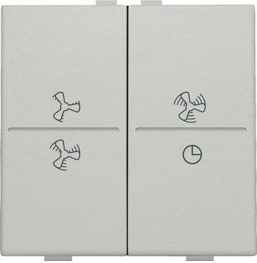 Tangent med ventilations-symboler til trådløst 4-tryk, light grey