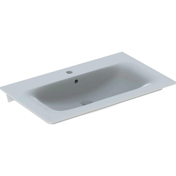 Geberit Renova Plan håndvask, 800 x 480 x 168 mm, t/møbel, hvid porcelæn