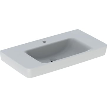 Geberit Renova Plan håndvask, 900 x 480 x 185 mm, m/fralægningsplads, hvid porcelæn