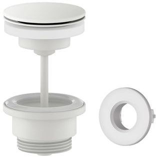 Damixa bundventil Ø63mm 1 1/4"" push-up mat hvid