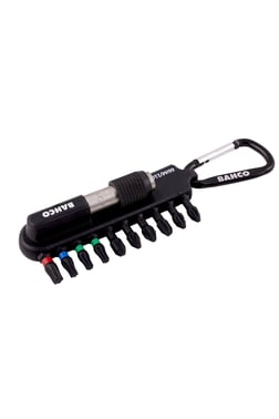 Bahco 1/4"" Slagbits 25 mm i sæt for Phillips/Pozidriv/TORX® skruer. Leveres i bitsholder forsynet m