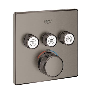 GROHE Grohtherm SmartControl termostat udv. del, firkant 3SC, grafit