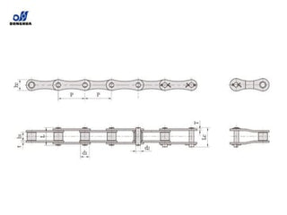 Double pitch kæde 216A 2"