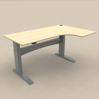 Hæve-/sænkebord 180x80/120 cm bøg m/sølvstel