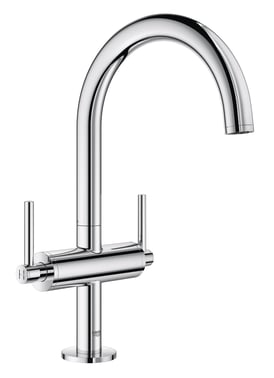 GROHE Atrio New Classic togrebs håndvaskarmatur, 166 mm tud, m/løft-op bv, krom