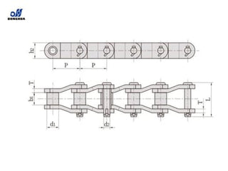 DONGHUA SIMPLEX KÆDE  SS2065 Heavy duty forkrøppet kæde i stål med Donghua kode RO20H deling = 50,8