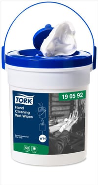 Tork Wet Wipe til hænder, spand m/58 stk