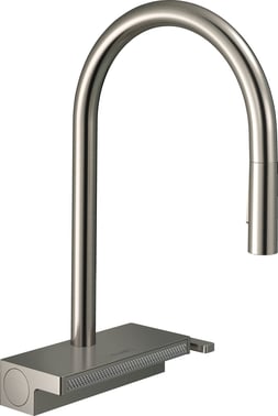 hansgrohe Aquno Select M81 køkkenarmatur 170, med udtræksbruser, 3jet, rustfrit stål finish