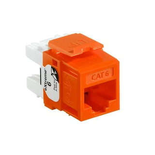 Modular jack eXtreme KAT6 UTP RJ45 110-style enkle stk pakke Orange